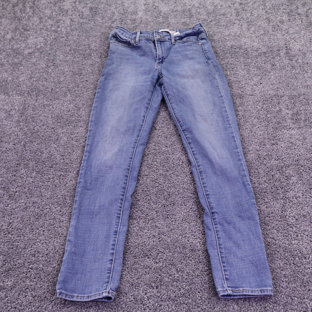 Levis 711 Skinny Jeans Womens 29 Blue Denim Mid Rise Stretch Casual